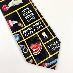Steven Harris Dentist Dental Men’s Tie Brush Floss Smile